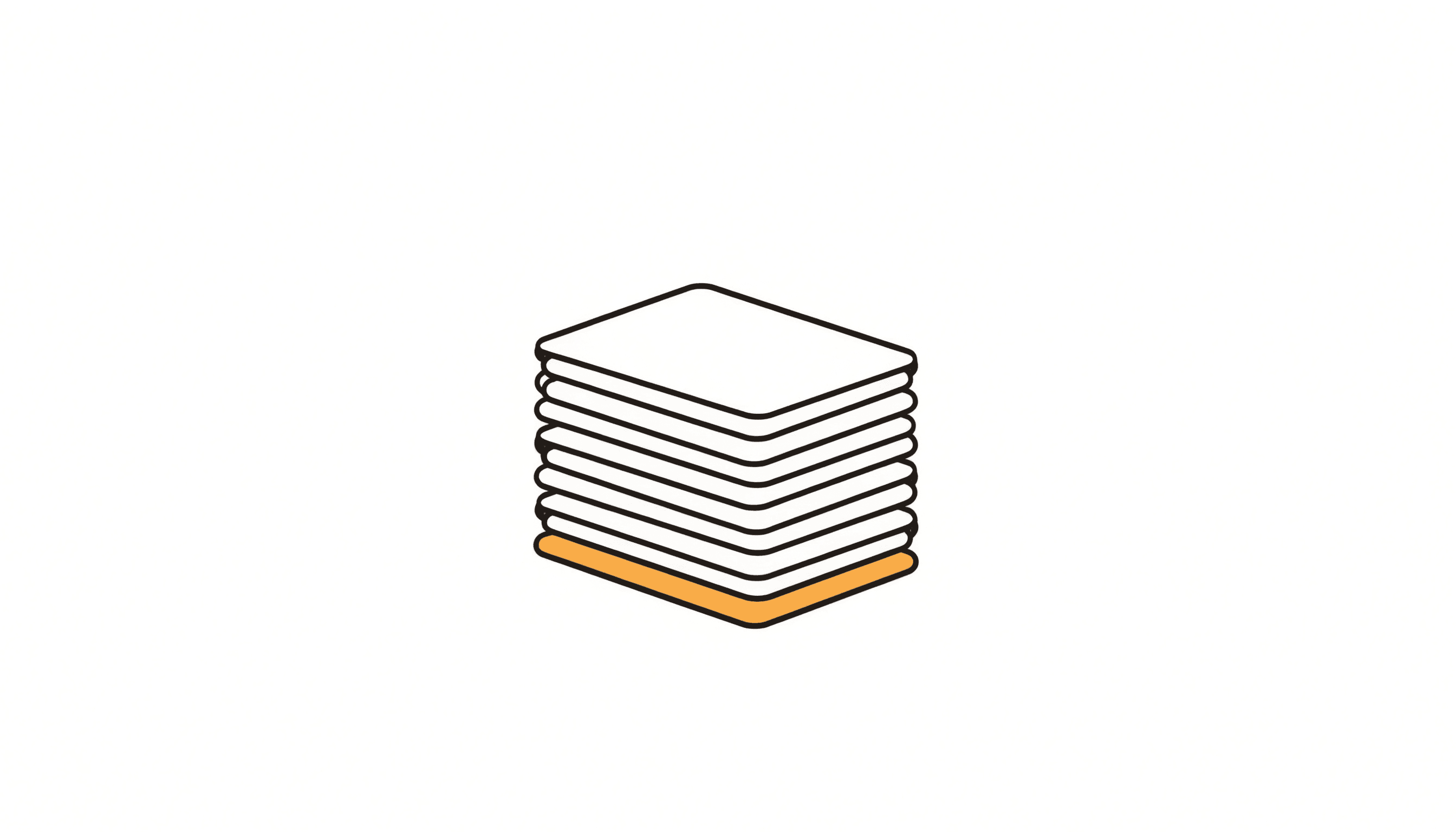 Six notebooks stacked in a pile, one of them yellow.